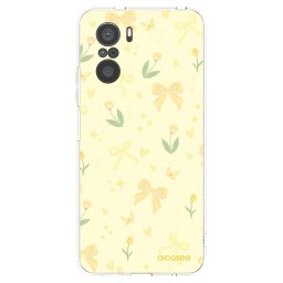 Átlátszó szilikon tok az alábbi mobiltelefonokra Xiaomi Poco F3 - Honey Blossom