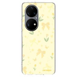 Átlátszó szilikon tok az alábbi mobiltelefonokra Huawei P50 - Honey Blossom