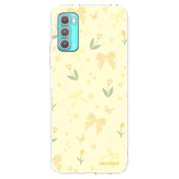 Átlátszó szilikon tok az alábbi mobiltelefonokra Motorola Moto G60 - Honey Blossom