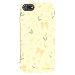 Átlátszó szilikon tok az alábbi mobiltelefonokra Apple iPhone SE 2022 - Honey Blossom