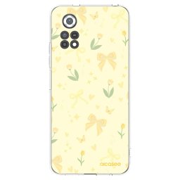Átlátszó szilikon tok az alábbi mobiltelefonokra Xiaomi Poco X4 Pro 5G - Honey Blossom