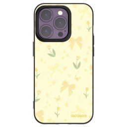 Fekete szilikon tok az alábbi mobiltelefonokra Apple iPhone 14 Pro - Honey Blossom