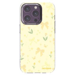 Átlátszó szilikon tok az alábbi mobiltelefonokra Apple iPhone 14 Pro - Honey Blossom