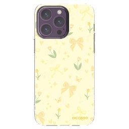 Átlátszó szilikon tok az alábbi mobiltelefonokra Apple iPhone 14 Pro Max - Honey Blossom