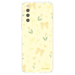 Átlátszó szilikon tok az alábbi mobiltelefonokra Sony Xperia 10 IV 5G - Honey Blossom