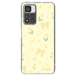 Átlátszó szilikon tok az alábbi mobiltelefonokra Xiaomi Redmi Note 11 Pro+ 5G - Honey Blossom