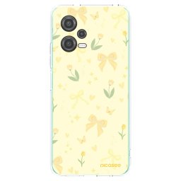 Átlátszó szilikon tok az alábbi mobiltelefonokra Xiaomi Poco X5 - Honey Blossom