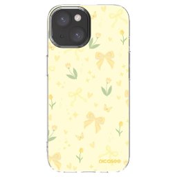 Átlátszó szilikon tok az alábbi mobiltelefonokra Apple iPhone 15 - Honey Blossom
