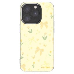 Átlátszó szilikon tok az alábbi mobiltelefonokra Apple iPhone 15 Pro - Honey Blossom