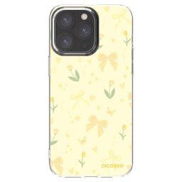 Átlátszó szilikon tok az alábbi mobiltelefonokra Apple iPhone 15 Pro Max - Honey Blossom