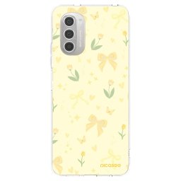 Átlátszó szilikon tok az alábbi mobiltelefonokra Motorola Moto G51 - Honey Blossom