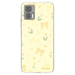 Átlátszó szilikon tok az alábbi mobiltelefonokra Motorola Edge 30 Neo - Honey Blossom