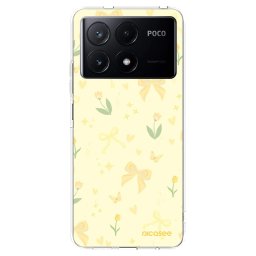 Átlátszó szilikon tok az alábbi mobiltelefonokra Xiaomi Poco X6 Pro - Honey Blossom
