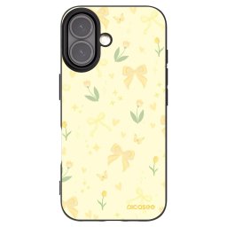 Fekete szilikon tok az alábbi mobiltelefonokra Apple iPhone 16 - Honey Blossom