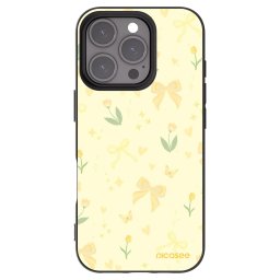Fekete szilikon tok az alábbi mobiltelefonokra Apple iPhone 16 Pro - Honey Blossom