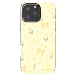 Átlátszó szilikon tok az alábbi mobiltelefonokra Apple iPhone 16 Pro Max - Honey Blossom