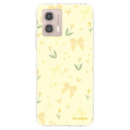 Átlátszó szilikon tok az alábbi mobiltelefonokra Motorola Moto G53 5G - Honey Blossom
