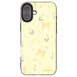 Fekete szilikon tok az alábbi mobiltelefonokra Apple iPhone 16 Plus - Honey Blossom