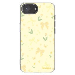 Átlátszó szilikon tok az alábbi mobiltelefonokra Apple iPhone 16e - Honey Blossom