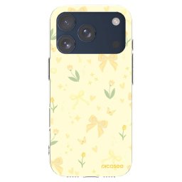 Átlátszó szilikon tok az alábbi mobiltelefonokra Apple iPhone 17 Pro - Honey Blossom