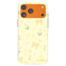 Átlátszó szilikon tok az alábbi mobiltelefonokra Apple iPhone 17 Pro Max - Honey Blossom