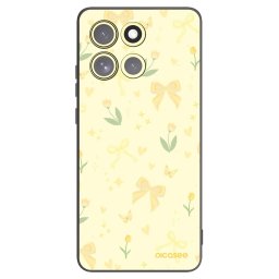 Fekete szilikon tok az alábbi mobiltelefonokra Motorola Moto G86 Power 5G - Honey Blossom