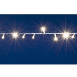 LED-es izzósor, 10 m / 200 LED, sorolható, melegfehér