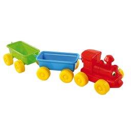 Műanyag vonat 2 vagonnal - színes (444)