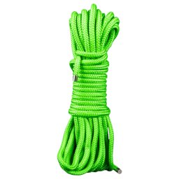 Ouch! - sötétben világító bondage kötél (5 m, zöld)