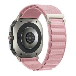 Samsung Galaxy Watch Ultra (47mm) SM-L705, textíl pótszíj, állítható, rózsaszín