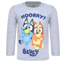 Bluey Hooray! Grey gyerek hosszú póló, felső 4 év / 104 cm