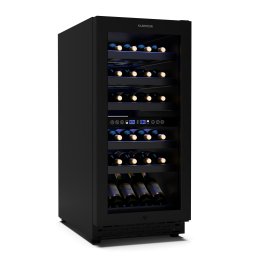 Klarstein Vinovilla 30 Duo borhűtő, 2 hűtőzóna, 32 palack, fa polcok, 5-18 °C (Vinovilla30b-FW-BKMa)