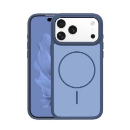 Szilikon telefonvédő (műanyag hátlap, ütésállóság, légpárnás sarok, kameravédő, MagSafe) SÖTÉTKÉK Apple iPhone 17 Pro