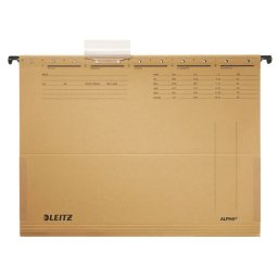 LEITZ Függőmappa, oldalvédelemmel, karton, A4, LEITZ "Alpha", natúr