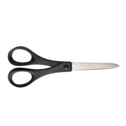 FISKARS Olló, papírvágó, 18 cm, FISKARS "Essential", fekete