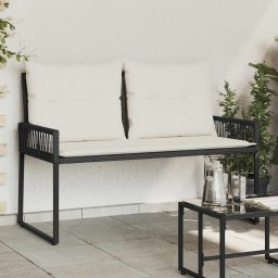 vidaXL Kerti pad 2 -Seater 4 db 110 x 59 x 82 cm polirattan