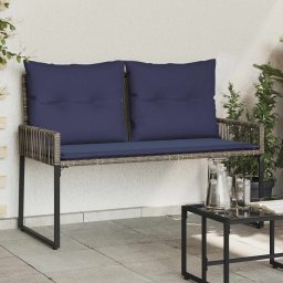 vidaXL Kerti pad 2 -Seater 4 db 110 x 59 x 82 cm polirattan