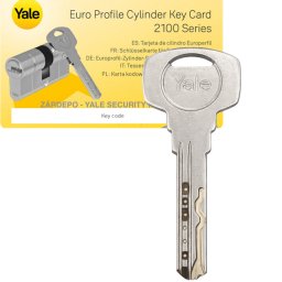 Kulcsmásolás kódkártya alapján YALE 2100 Series zárbetéthez