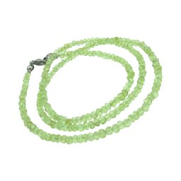Kézzel csiszolt Peridot ( olivin) drágakő nyaklánc