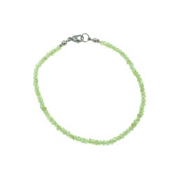 Kézzel csiszolt Peridot ( olivin) drágakő karkötő