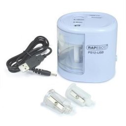 Elektromos élező Rapesco PS12 2 lyukú kék USB kábel