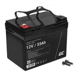 Green Cell AGM VRLA 12V 33Ah karbantartásmentes akkumulátor fűnyíróhoz, robogóhoz, csónakhoz, kerekesszékhez