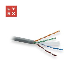 LYNX UTP kábel, Cat6, LSOH, teljesen hegesztett, beltéri, szürke, doboz 305m