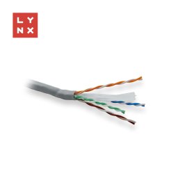 LYNX UTP kábel, Cat6, PVC (Eca), teljesen hegesztett, beltéri, szürke, doboz 305m