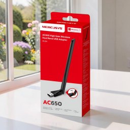 Modern Mercusys MU6H AC650 Wireless USB Adapter 2,4 és 5 GHz sávon