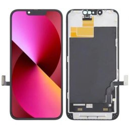 Apple iPhone 13 kompatibilis LCD (OLED) kijelző érintőpanellel, OEM jellegű, fekete, Grade R+