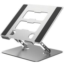 ART P10 állítható asztali notebook / laptop tartó, aluminium, ezüst