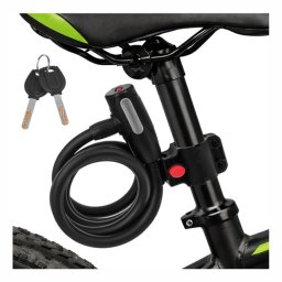 Trizand 150 cm-es biciklizár, 12 mm acélsodrony, kulcsos zárral