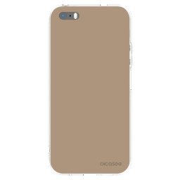 Átlátszó szilikon tok az alábbi mobiltelefonokra Apple iPhone 5/5S/SE - Soft Sand
