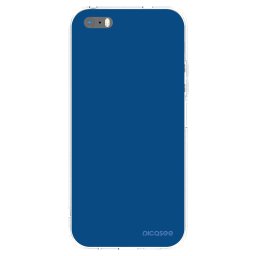 Átlátszó szilikon tok az alábbi mobiltelefonokra Apple iPhone 5/5S/SE - Navy Blue